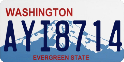 WA license plate AYI8714
