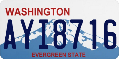 WA license plate AYI8716