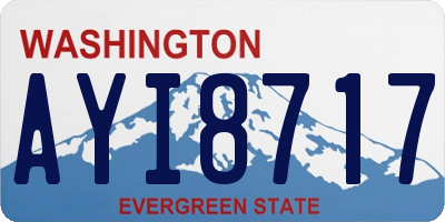 WA license plate AYI8717