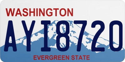 WA license plate AYI8720