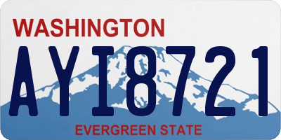WA license plate AYI8721