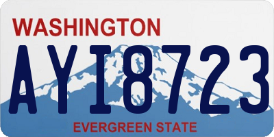 WA license plate AYI8723