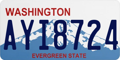 WA license plate AYI8724