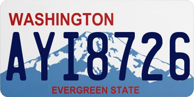 WA license plate AYI8726