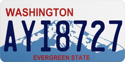 WA license plate AYI8727