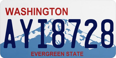 WA license plate AYI8728
