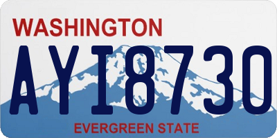 WA license plate AYI8730