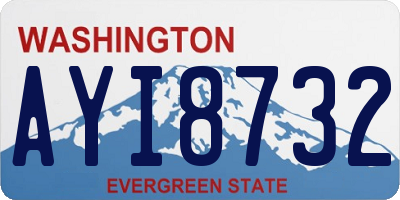 WA license plate AYI8732