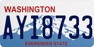 WA license plate AYI8733
