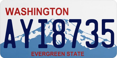 WA license plate AYI8735