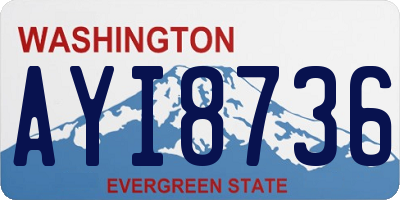 WA license plate AYI8736