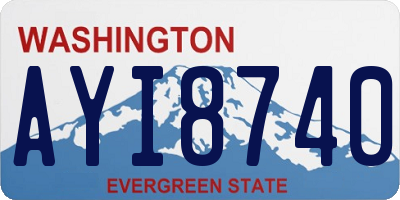 WA license plate AYI8740