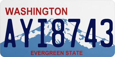 WA license plate AYI8743