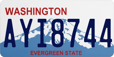 WA license plate AYI8744