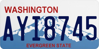 WA license plate AYI8745