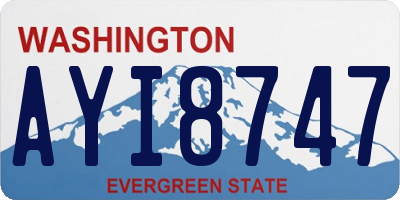 WA license plate AYI8747