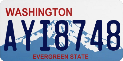 WA license plate AYI8748