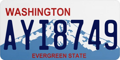 WA license plate AYI8749