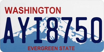 WA license plate AYI8750