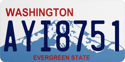 WA license plate AYI8751
