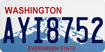WA license plate AYI8752