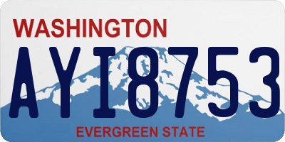 WA license plate AYI8753