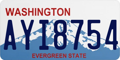 WA license plate AYI8754