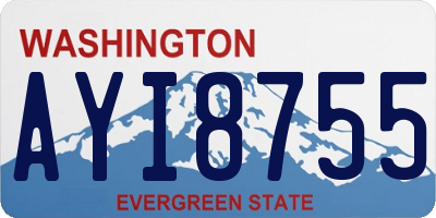 WA license plate AYI8755