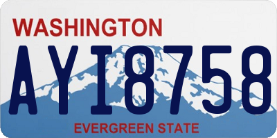 WA license plate AYI8758