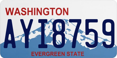 WA license plate AYI8759