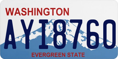 WA license plate AYI8760