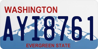 WA license plate AYI8761