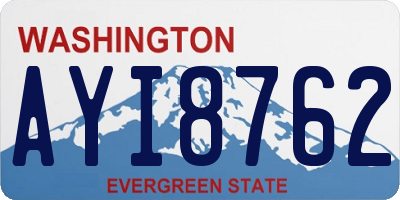 WA license plate AYI8762