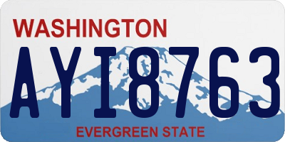 WA license plate AYI8763