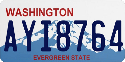 WA license plate AYI8764