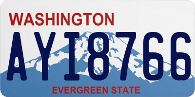 WA license plate AYI8766