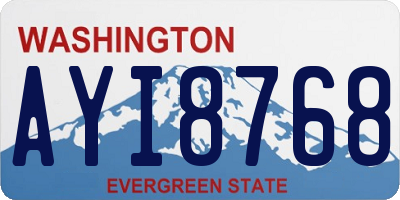 WA license plate AYI8768