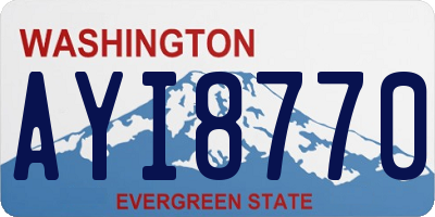 WA license plate AYI8770