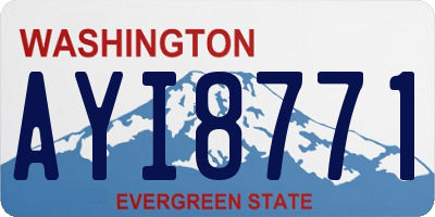 WA license plate AYI8771