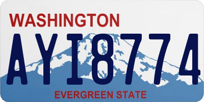 WA license plate AYI8774