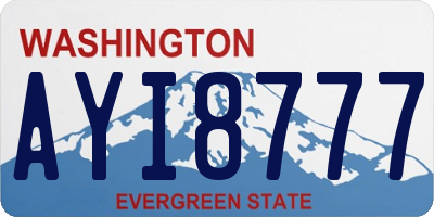 WA license plate AYI8777