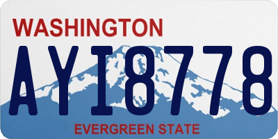 WA license plate AYI8778