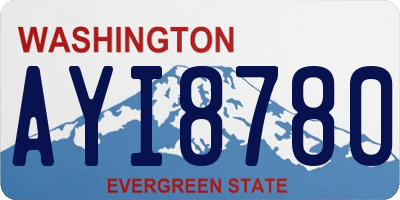 WA license plate AYI8780