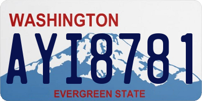 WA license plate AYI8781