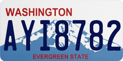 WA license plate AYI8782
