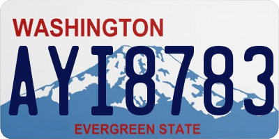 WA license plate AYI8783