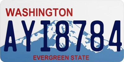 WA license plate AYI8784