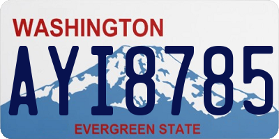 WA license plate AYI8785