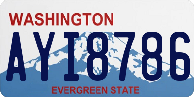 WA license plate AYI8786