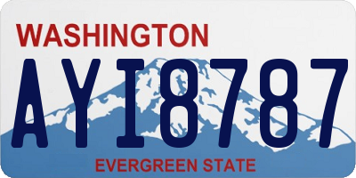 WA license plate AYI8787